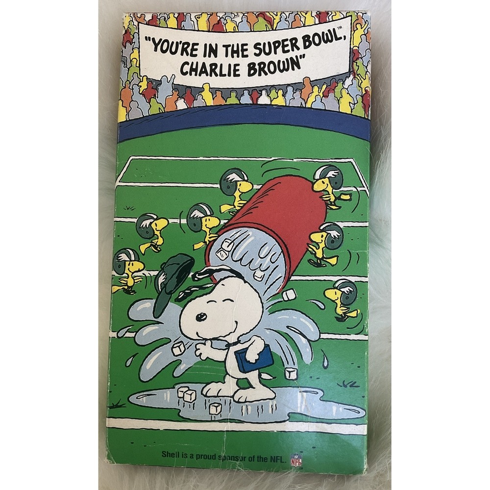 You're In The Super Bowl Charlie Brown Peanuts 90s Vintage VHS Video Blockbuster